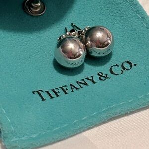 Tiffany & Co sterling silver 925 ball earrings.